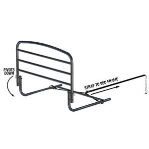 Standers Safety Bed Rail installs easily between your mattress and box spring or other base.