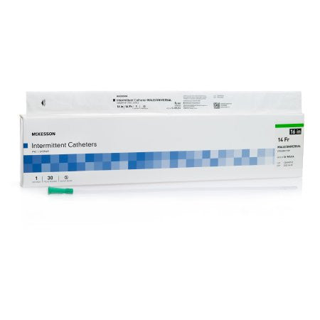 McKesson Intermittent Catheter, 16 Inch Uncoated
