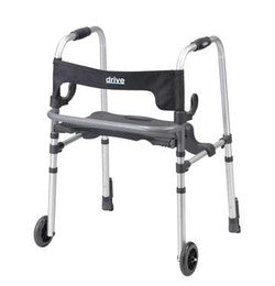 Drive Clever-Lite LS Walker Rollator with Seat & Push Down Brakes