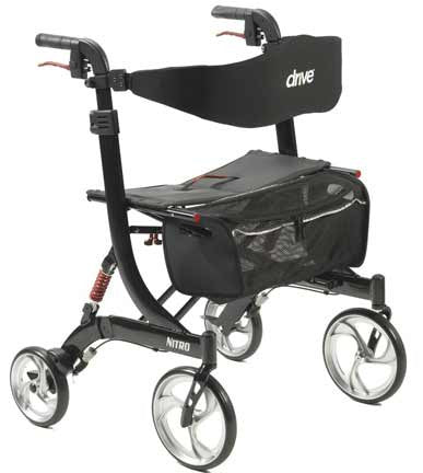 Drive Medical Nitro HD Euro-Style Rollator - Users 6'0" and Taller