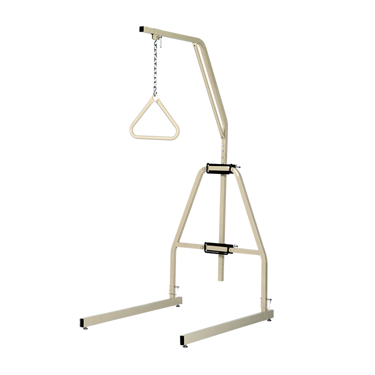 The Dynarex Homecare Trapeze Bar and Stand Combo is an overhead pull-up device designed to help patients shift positions in bed.