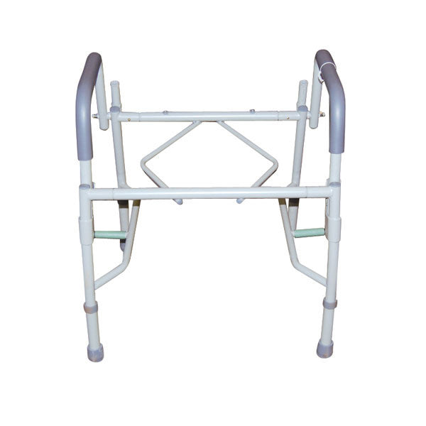 Drive Medical Steel Drop Arm Bedside Commode with Padded Seat & Arms