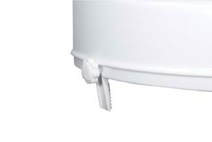 Raised Standard Toilet Seat with Lock & Lid - 4" Height, 400 lbs Capacity