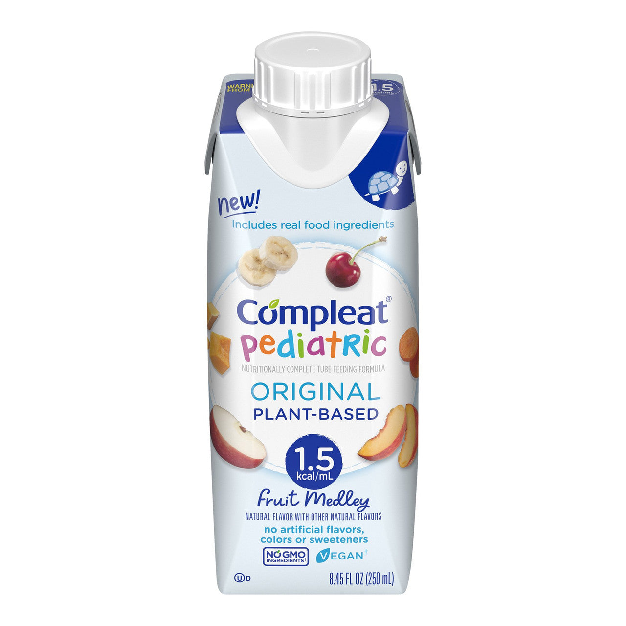 Specially formulated to provide complete nutrition for children ages 1-13, Compleat® Pediatric Original 1.5 Fruit Medley is a real-food, high-calorie, nutritionally complete enteral formula.