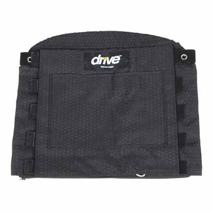 Drive Medical's Universal Adjustable Tension Back Cushion fits 16" to 21"W and 22" to 26"W wheelchairs to enhance the comfort of your wheelchair with a comfortable, adjustable back cushion.