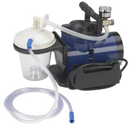The Drive Medical Heavy Duty Suction Pump Machine is a professional grade medical suctioning device that produces 560 mmHg of suction. Kit includes: 800 mL suction canister; 6' suction tube, 10" suction canister tubing, hydrophobic filter, plastic elbow connector and manual