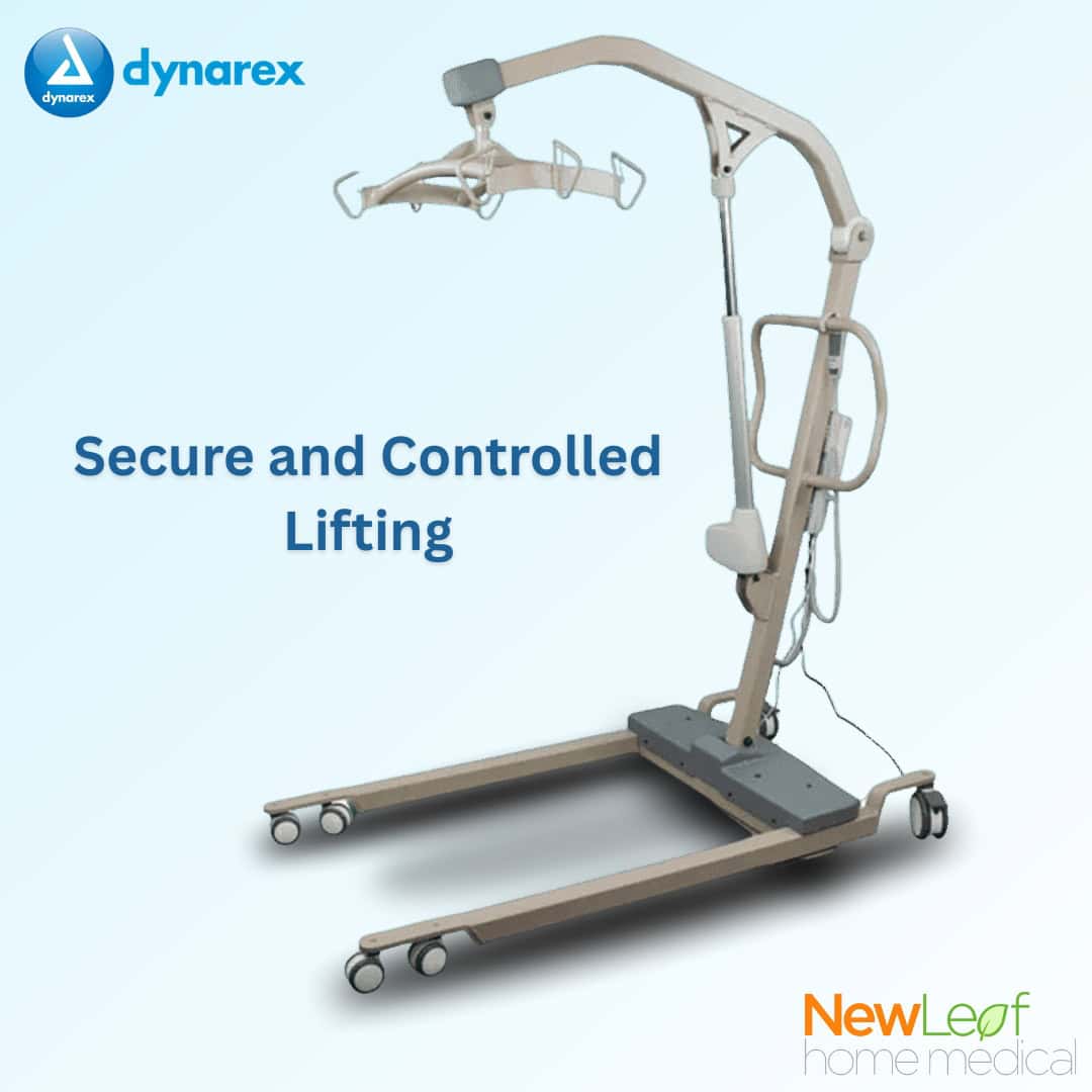Dynarex Powered Bariatric Patient Lift, 4-Point Cradle - Weight Capacity 1000 lbs