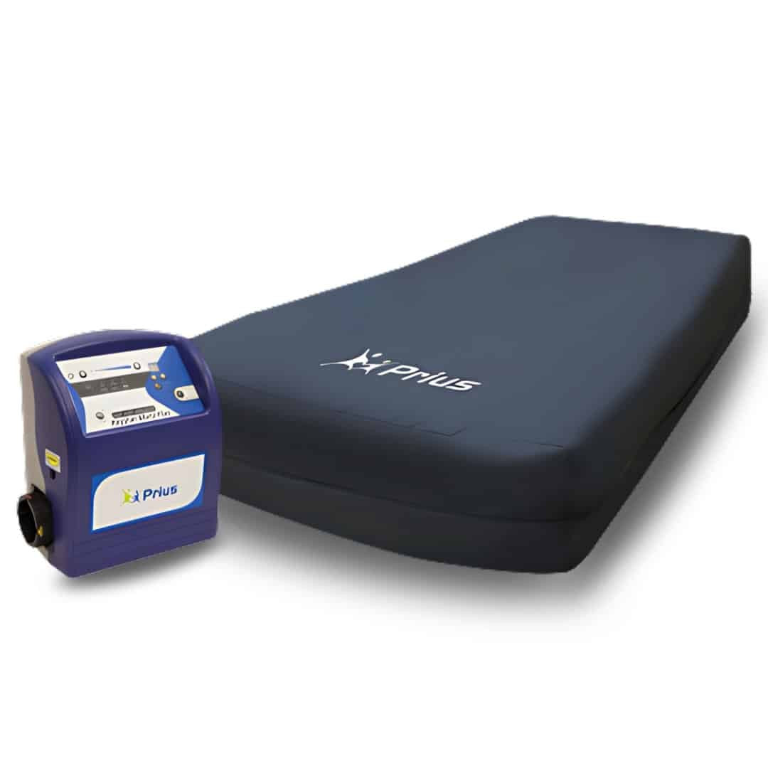 The Rhythm Multi Plus is a premium low air loss and alternating pressure mattress replacement system designed for low to medium-risk patients at risk of developing pressure ulcers, or for those with existing Stage 1–4 ulcers.