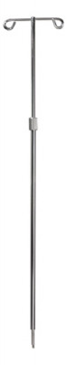 Telescoping IV Pole 2101A with locking collet quickly and securely adjusts height from 35" to 65" (included)
