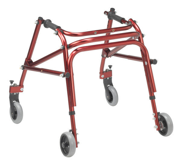 Drive Medical Nimbo Posterior Walker 19" to 25" Handle Height (shown in Castle Red)