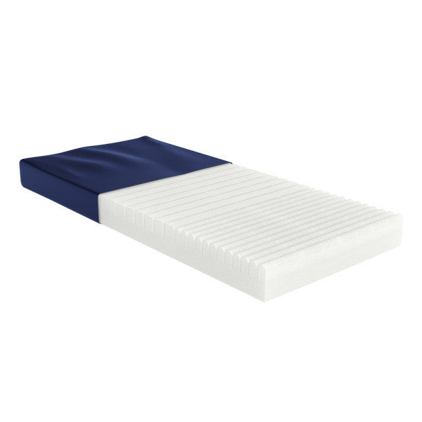 Drive Medical's Therapeutic 5-Zone Support Mattress is a 36"W x 80"L x 5.5"D deluxe, horizontal, cross-cut, foam mattress that provides comfort, support and pressure redistribution over five different pressure zones.