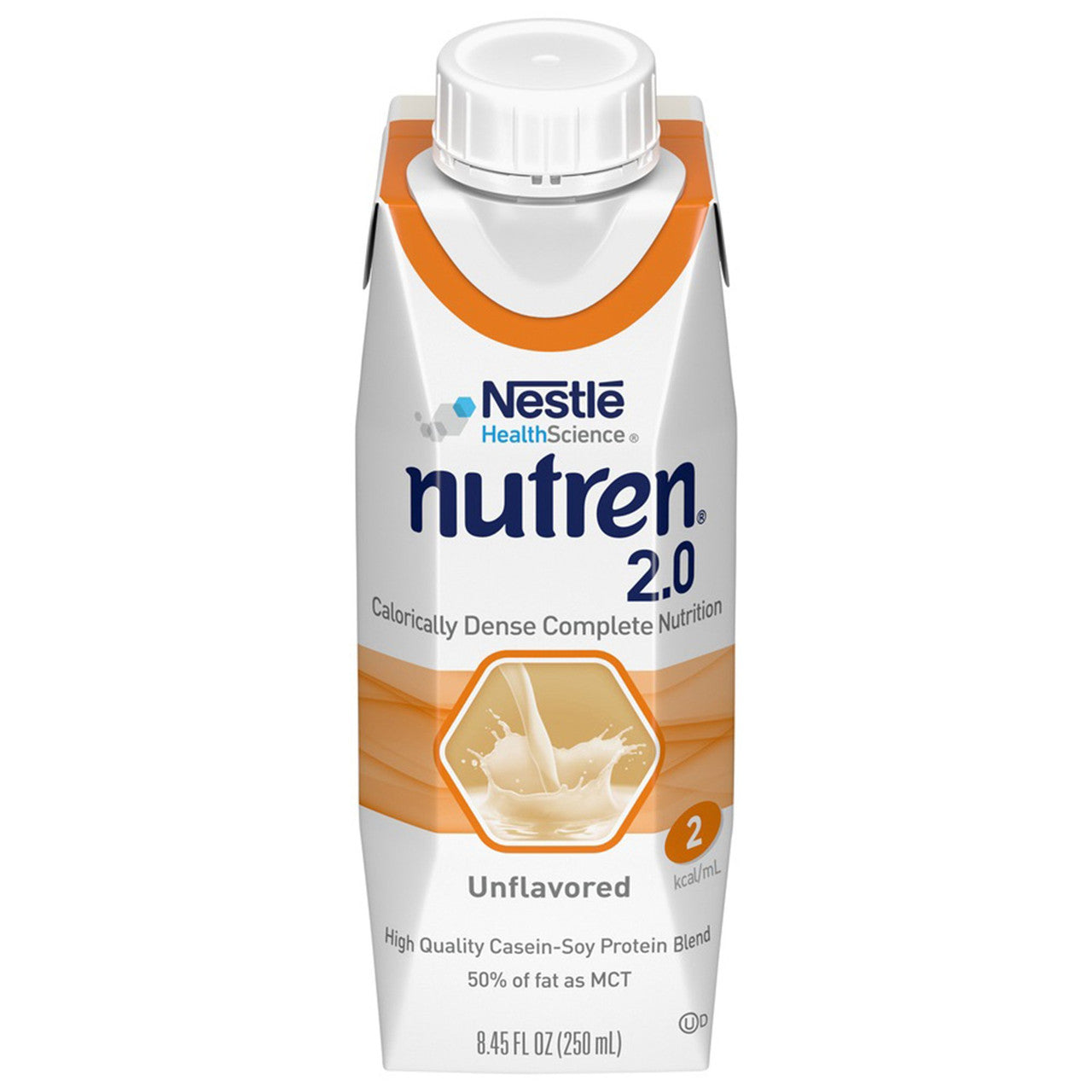 Nutren Tube Feeding Formula 2.0 Unflavored Liquid 250 mL Carton