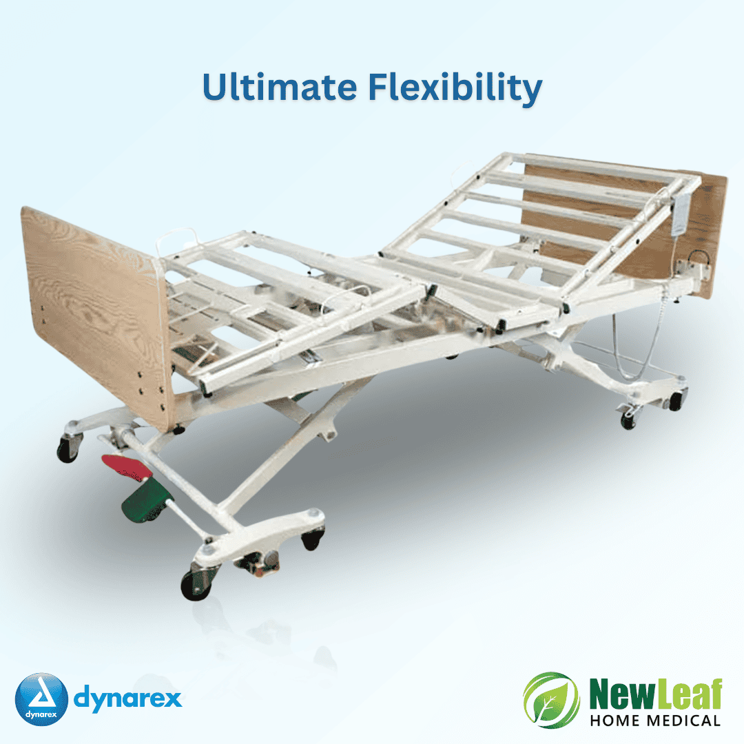 Dynarex DB300 Bariatric Long Term Care Bed with Expandable Deck & Trendelenburg