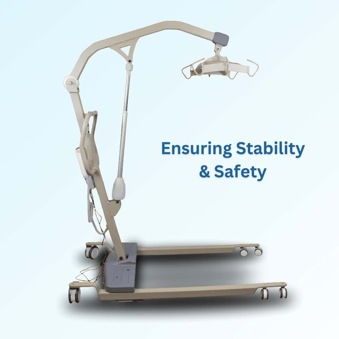 Dynarex Powered Bariatric Patient Lift, 4-Point Cradle - Weight Capacity 1000 lbs