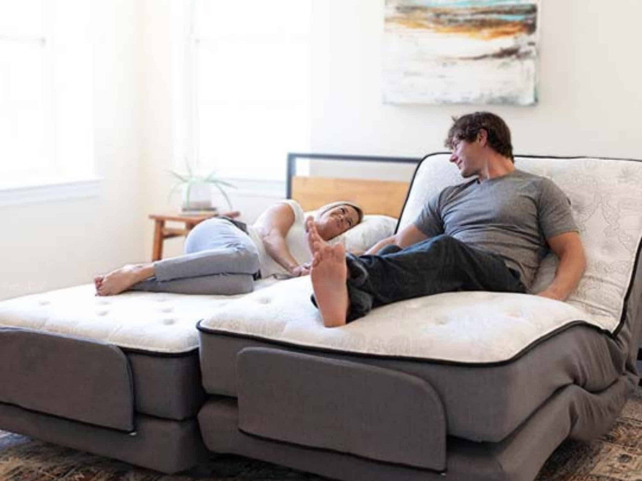 The Flexabed Premier models offer luxurious comfort and premium features. (Shown as Dual King model) Headboard is not included.