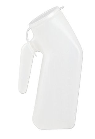 Deluxe Plastic Urinal - Male, with Lid