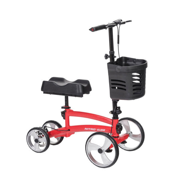 Drive Nitro Glide Knee Walker in Red