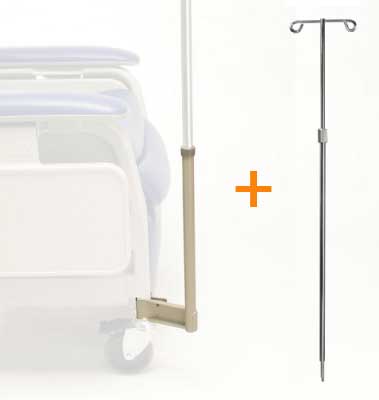 Universal IV Pole Attachment for Medical Recliners & Beds (Optional IV Pole)