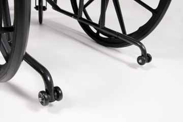 The Advantage Reclining Wheelchair includes a Anti-tippers as a standard feature.