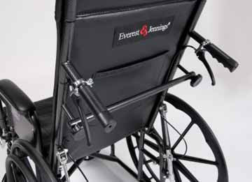 The Advantage Reclining Wheelchair includes a handy Chart Pocket on the chair back.