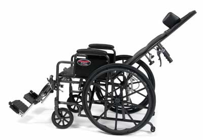 The Advantage Reclining Wheelchair features a higher back with removable full-support headrest that adjusts easily to fit every need.