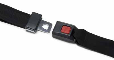The Advantage Reclining Wheelchair offers an optional Seat Belt with Push-button release (shown) or Airline Style release.