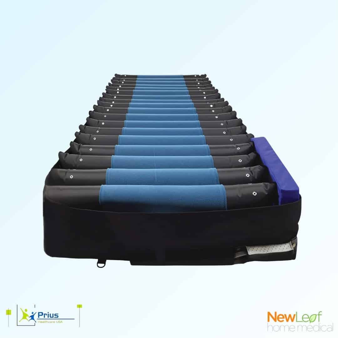 The Rhythm Multi Plus is a premium low air loss and alternating pressure mattress replacement system designed for low to medium-risk patients at risk of developing pressure ulcers, or for those with existing Stage 1–4 ulcers.