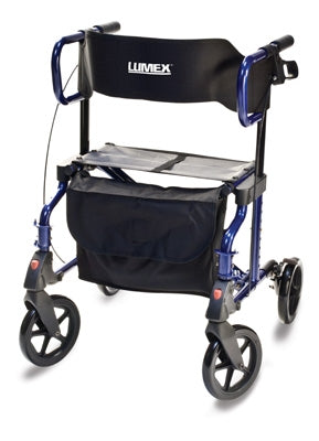 Lumex HybridLX Rollator Transport Chair - User Height 5'0" to 6'0"