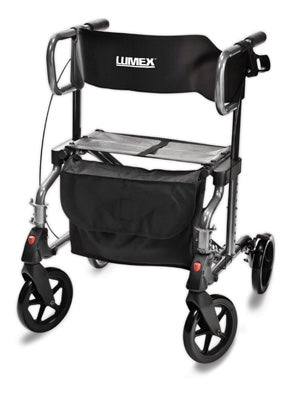 Lumex HybridLX Rollator Transport Chair - User Height 5'0" to 6'0"
