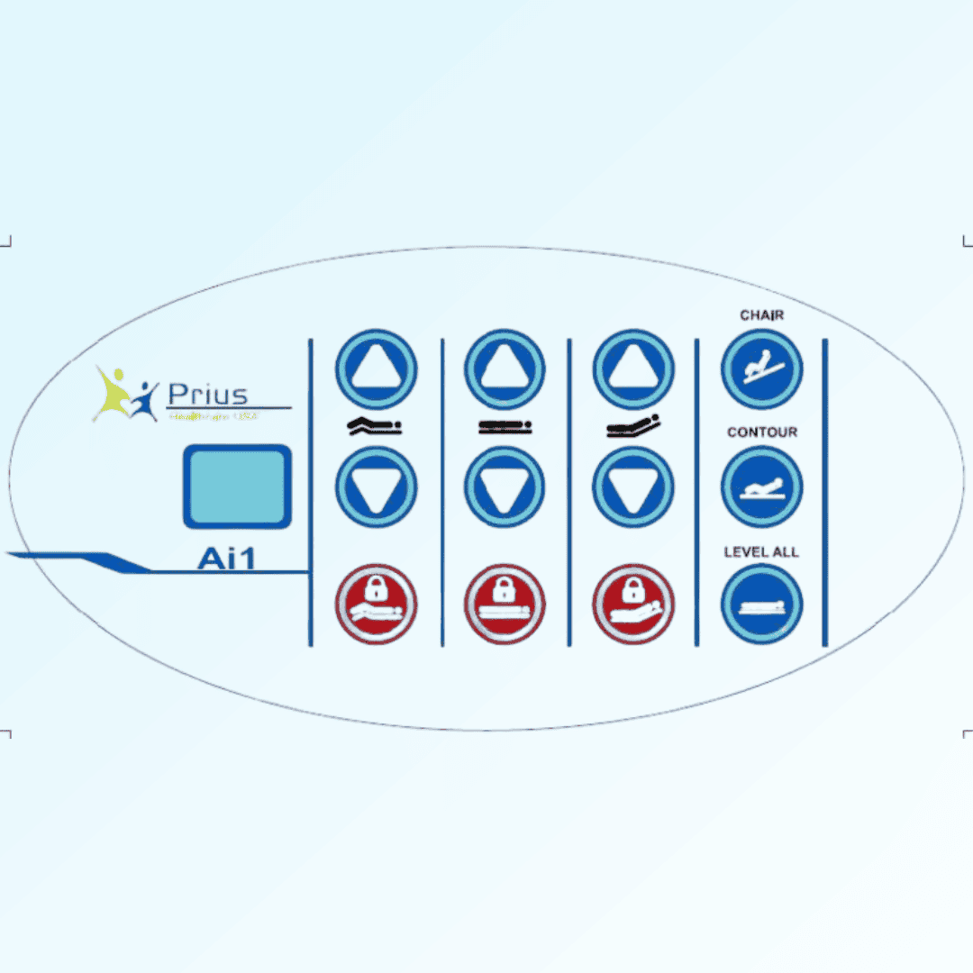  Integrated Smart Controls - Head-side rail controls with an integrated touchpad allow seamless adjustments.