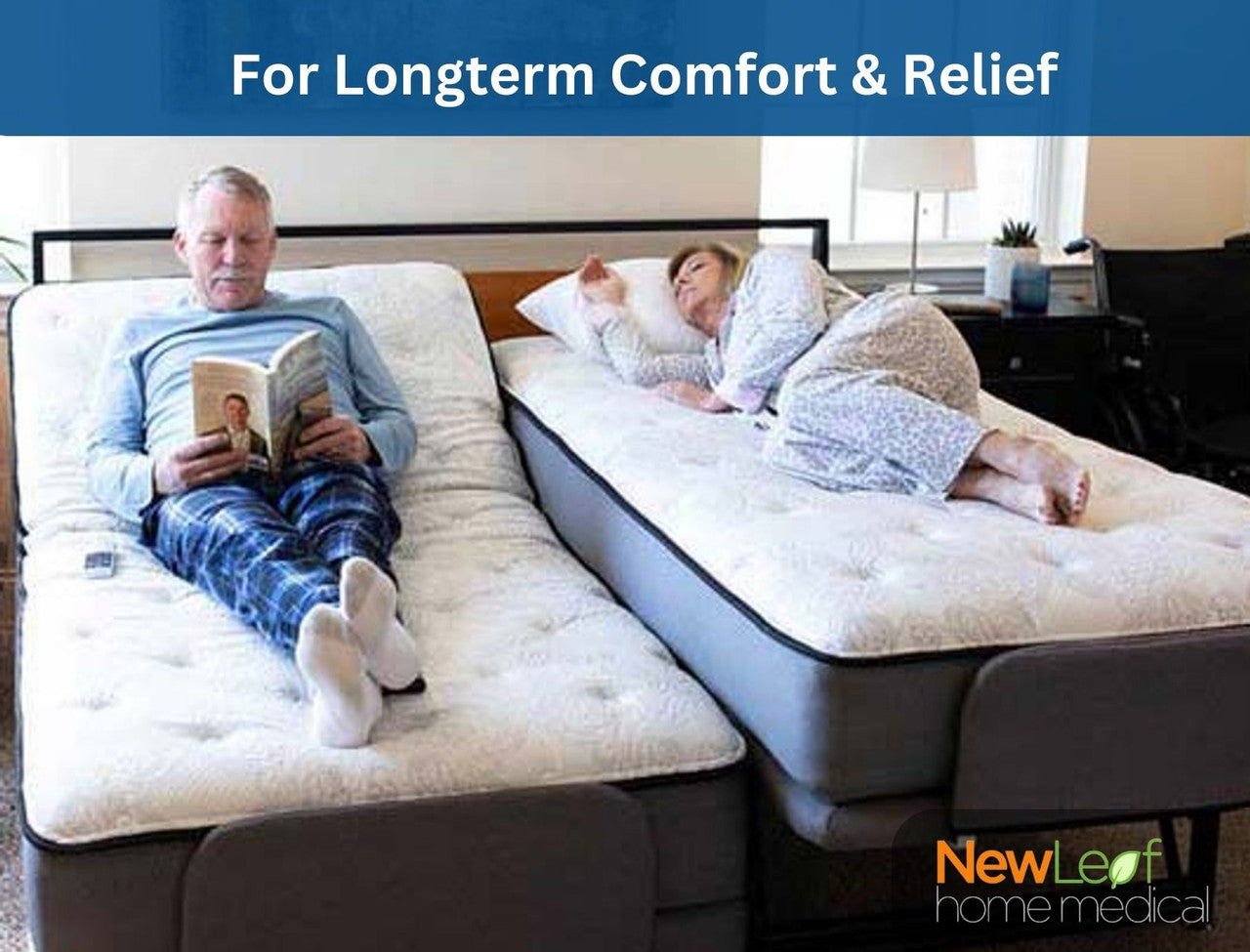 Best Hospital Bed for Elderly Care at Home - The variable height Hi-Lo Flexabed model offers an overall height adjustable range from a low of 25" to high of 32" (including mattress). Headboard is not included.