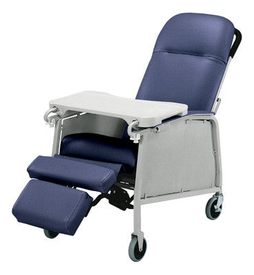 Lumex 3-Position Recliner Geri Chair shown in Imperial Blue 574G432.