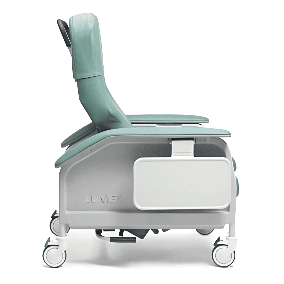The Lumex Deluxe Clinical Care Recliner FR566G series sets a new standard of comfort for the patient and ease of use for the caregiver. It is immediately apparent that this model was designed with input from both patients and caregivers to provide the ultimate in comfort, convenience and safety.