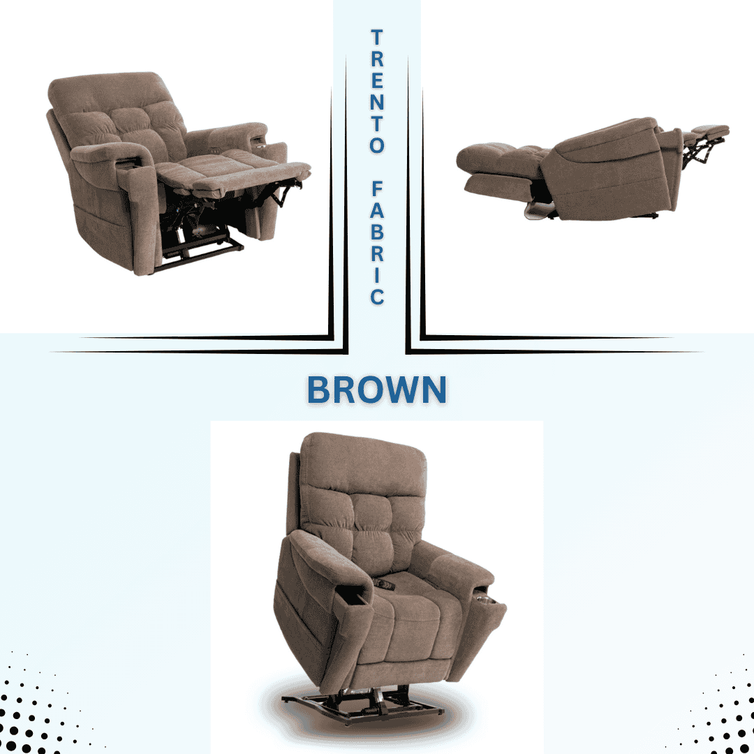 Trento Fabric, Color Brown as shown in the image