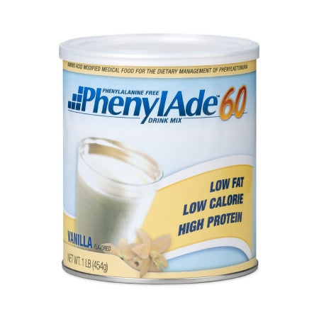 PhenylAde 60 Drink Mix - Vanilla, 1 lb Can