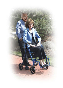 The Duet is a Rollator AND a convenient Transport Chair all in one.