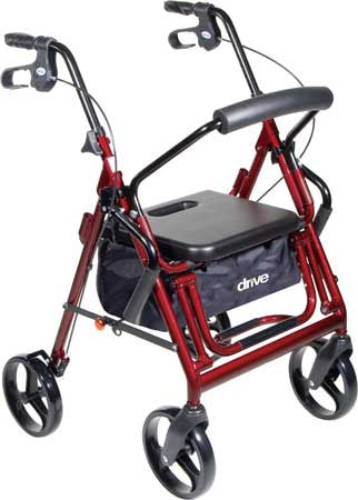 The Drive Duet positioned for use as a Rollator.