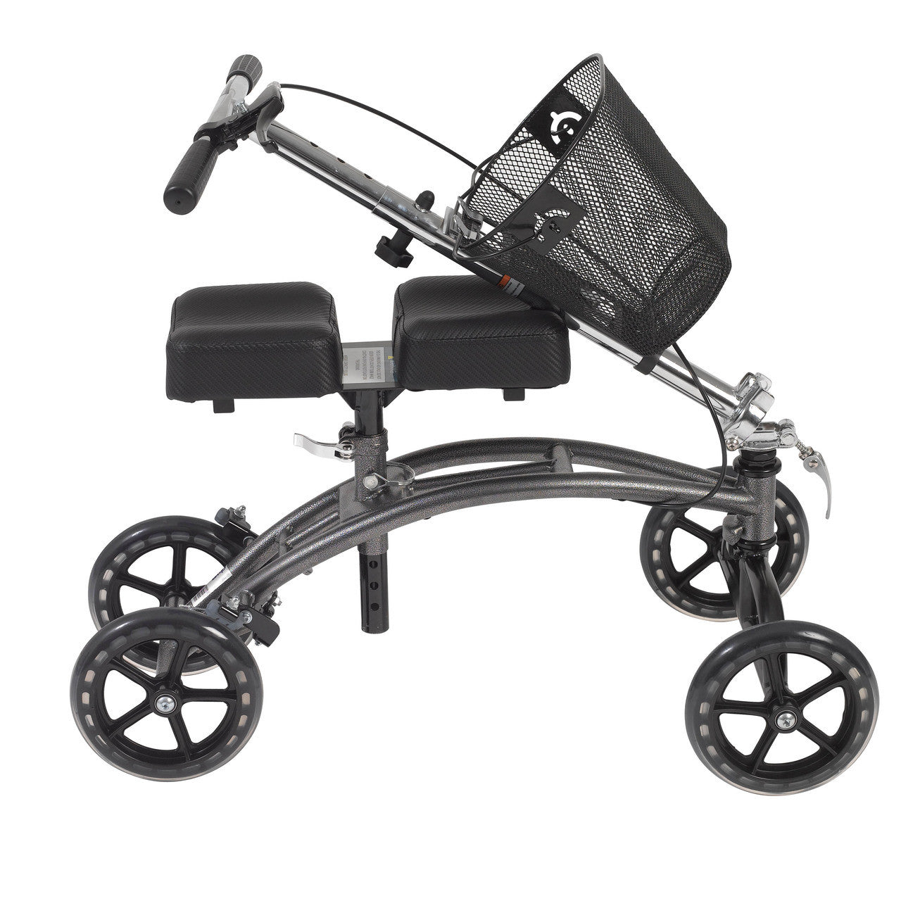 Drive Dual Pad Steerable Knee Walker with 8" Casters & Removable Basket