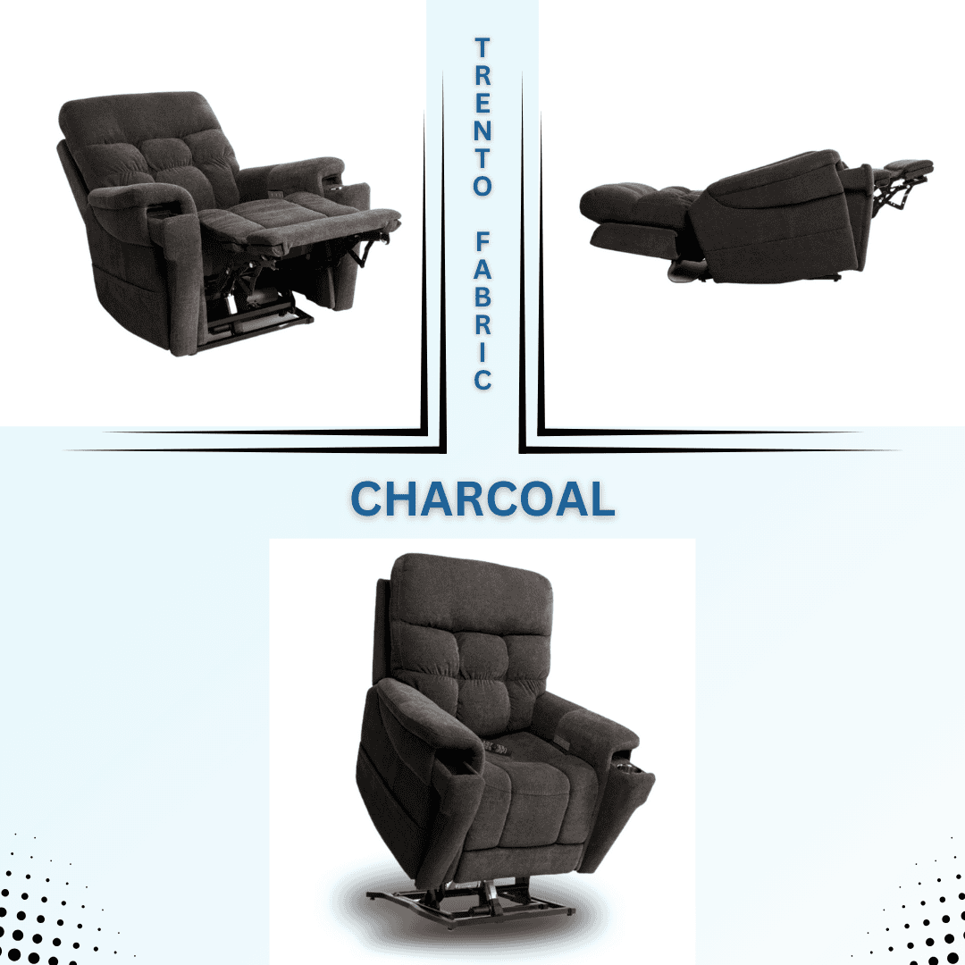 Trento Fabric, Color Charcoal as shown in the image