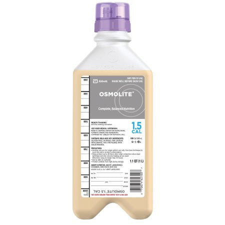 Osmolite 1.5 Calorie High-Protein, High-Calorie Nutrition, 33.8 oz. Ready Hang Container