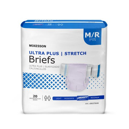 Adult Stretch Tab Closure Briefs - Heavy Absorbency. (Medium, Lavender Color)