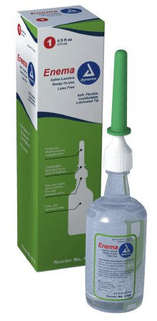 Dynarex Saline Enzyme Enema is ready to use for the relief of occasional constipation.