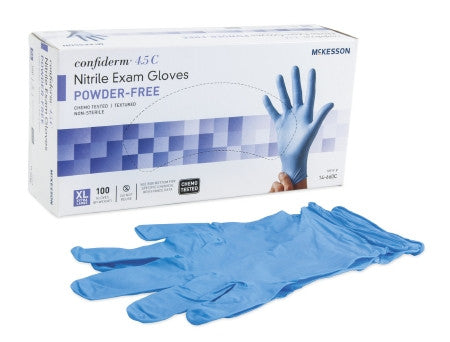 Confiderm 4.5C Nitrile Exam Gloves, Powder-Free, Chemo Tested - Non-Sterile