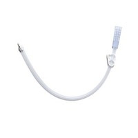 The MIC-KEY Bolus Feeding Extension Set, Straight Connector w/ Catheter Tip 0123-12 (12-inch) and 0123-24 (24-inch) feature SECUR-LOK connectors and are used with MIC-KEY Feeding Tubes.