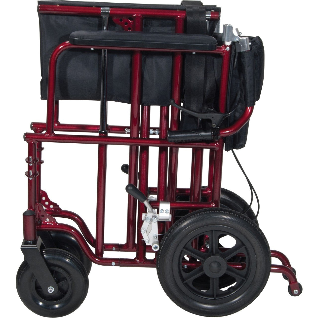 Easy folding for storage and transporting on the go. ATC22-R 22" Bariatric Aluminum Transport Chair from Ambervista