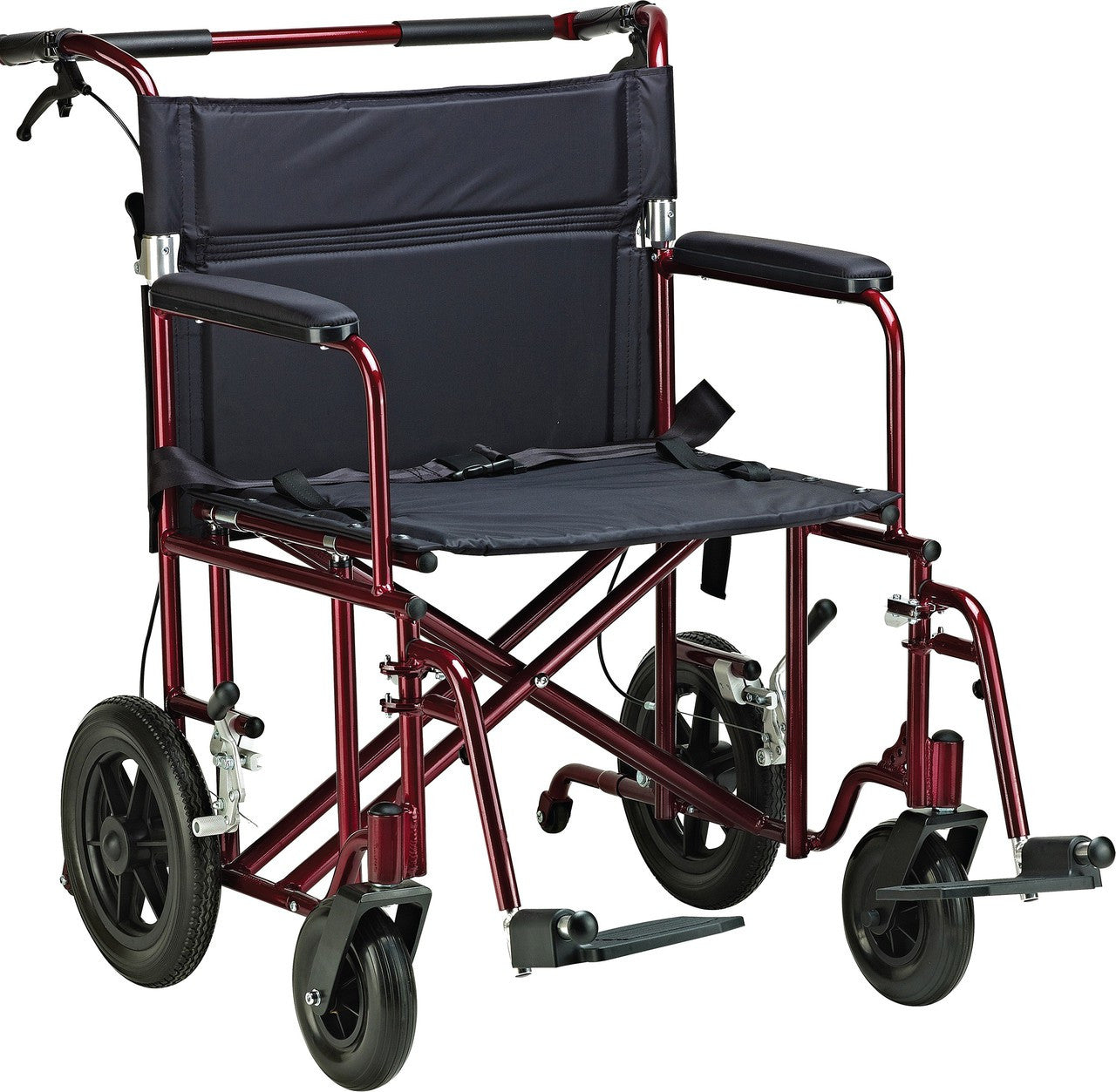 Light transportation wheelchair alternative for on the go. ATC22-R 22" Bariatric Aluminum Transport Chair from Ambervista