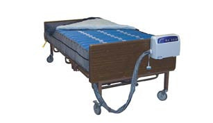 Optional Med-Aire Plus Bariatric Alternating Pressure Mattress System (14030). Complete system includes mattress and pump.