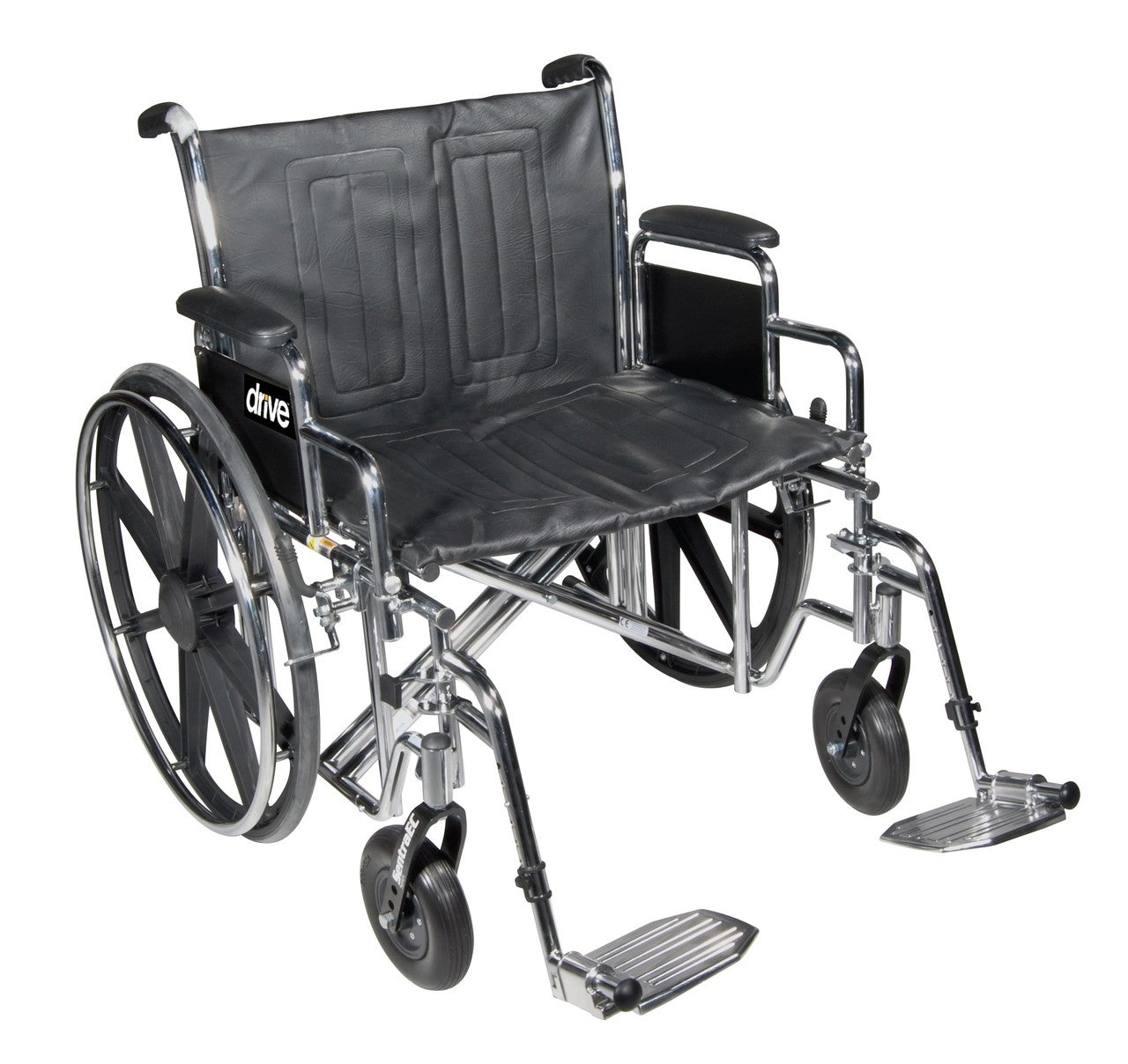 McKesson Heavy Duty Wheelchair - 22" or 24"W, Weight Capacity 450 lbs