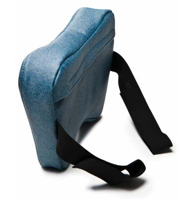 FR5659x Universal Head Pillow with its adjustable Velcro strap system fits on almost any model of geri chair / clinical care recliner. (shown in Blue Ridge FR5659427US)