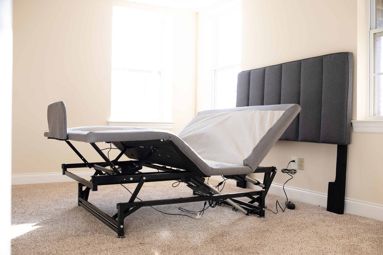 Best Hospital Bed for Elderly Care at Home - The variable height Hi-Lo Flexabed model offers an overall height adjustable range from a low of 25" to high of 32" (including mattress). Headboard is not included.